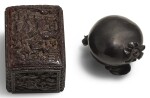 TWO SMALL ZITAN BOXES AND COVERS QING DYNASTY, 19TH CENTURY | 清十九世紀 紫檀小蓋盒一組兩件