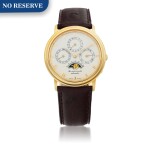 YELLOW GOLD PERPETUAL CALENDAR WRISTWATCH WITH MOON PHASES CIRCA 1995