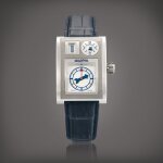 Reference GPVH | A white gold jumping hours wristwatch with moon phases, Circa 2001 | 型號GPVH | 白金跳時腕錶，備月相顯示，約2001年製