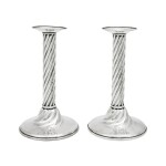Pair of American silver candlesticks, Frank M. Whiting & Co., North Attleboro, MA, late 19th century