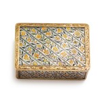 A parcel-gilt silver and enamel snuff box, possibly René-Dominique Buret, Paris, 1822-1823 Boîte en argent émaillé, probablement par René-Dominique Buret, 1822-1823