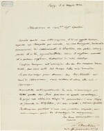 L. Cherubini. Autograph letter signed, to Spontini, 16 May 1824