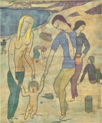 Léonard Tsuguharu Foujita 藤田嗣治 | Femmes et bébé sur la plage 海灘上的婦人與嬰兒