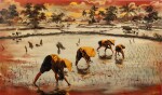 Thanh Le studio (1919-2003), In the rice fields | Thanh Le 工作室 (1919-2003),  插秧圖