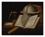 Sold Without Reserve | BRITISH SCHOOL, CIRCA 1700 | A STILL LIFE OF VARIOUS SCIENTIFIC OBJECTS RELATED TO THE MEASUREMENT OF TIME AND NAVIGATION
