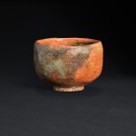 Attributed to Raku Chonyu VII (Raku Kichizaemon VII, 1714-1770), A Raku red stoneware teabowl, Japan, Edo period 傳樂長入（七代樂吉左衛門，1714 - 1770年）作 日本江戶時代 第七代赤樂茶盌