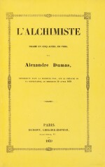 DUMAS - NERVAL. L'Alchimiste. Paris, 1839. In-8. Reliure de Noulhac. Édition originale.