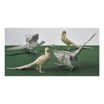 TWO PAIRS OF SILVER AND SILVER-GILT PHEASANTS, GERMANY AND MEXICO, CIRCA 1900 AND 20TH CENTURY