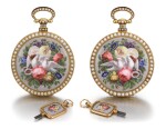 BOVET FLEURIER | A PAIR OF GOLD, ENAMEL AND PEARL-SET WATCHES MADE FOR THE CHINESE MARKET, CIRCA 1825, NO. 176