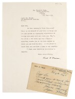 S. Freud. Autograph note signed, 4 October 193[9]