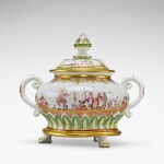 An extremely rare Meissen two-handled jar and cover, Circa 1725-28 