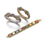 Three gem set bracelets (Tre bracciali gem set)