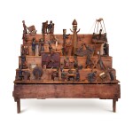 OUTSTANDING COLLECTION OF TWENTY-THREE WHIMSICAL MECHANICAL CARVINGS, 19TH CENTURY