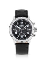 BREGUET | TYPE XXI, REF 3810 STAINLESS STEEL FLY-BACK CHRONOGRAPH WRISTWATCH WITH DATE AND 24-HOUR INDICATION CIRCA 2010