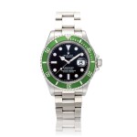 Submariner "Kermit Flat 4", Reference 16610T | A stainless steel wristwatch with date and bracelet, Circa 2004 | 勞力士 | Submariner "Kermit Flat 4" 型號16610T | 精鋼鏈帶腕錶，備日期顯示，約2004年製