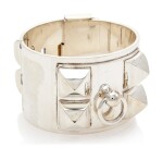 Silver bracelet, Collier de chien, Hermès