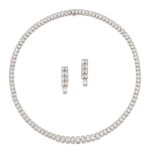 DIAMOND DEMI-PARURE | 鑽石項鏈及吊耳環套裝 （鑽石共約39.73卡拉）