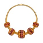 Cartier | Gold and Citrine Necklace, France 卡地亞 黃金鑲黃水晶項鏈，法國
