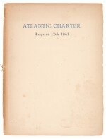 Winston Churchill and Franklin D. Roosevelt | Atlantic Charter, [c.1944], one of 100 copies, original wrappers