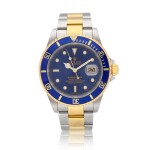 Submariner, Ref. 16613 Stainless steel and yellow gold wristwatch with date and bracelet Circa 2000