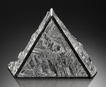 Seymchan Meteorite | Triangular Sculpture of Seymchan Meteorite Featuring Natural Internal Structure And External Surface