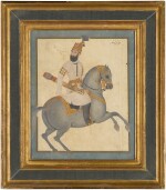 A portrait of Nadir Shah on horseback, Persia, late 18th century