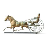 American Full-Bodied Copper ‘Horse and Sulky’ Weathervane, Late 19th Century