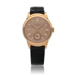 Retailed by Gübelin: 'Scroll Lugs' Calatrava, Ref. 1491, Pink gold wristwatch with scroll lugs Made in 1946 | 百達翡麗 | 零售商為Gübelin：1491型號「'Scroll Lugs' Calatrava」粉紅金腕錶，1946年製