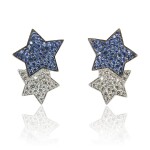 Pair of sapphire and diamond ear clips, Michele della Valle