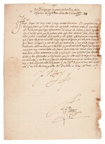 Philip II, King of Spain | Letter signed, to Ottavio Farnese, the Duke of Parma, Brussels, 22 January 1557