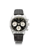 ROLEX | REFERENCE 6239 'DOUBLE SWISS UNDERLINE' DAYTONA  A RARE STAINLESS STEEL CHRONOGRAPH WRISTWATCH WITH REGISTERS, CIRCA 1963