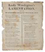 American Song-Sheet | A curious American song-sheet coupling a mourning song for George Washington with the another sentimental song of loss