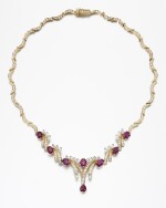 RUBY AND DIAMOND NECKLACE, W. A. BOLIN