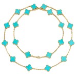 Turquoise necklace, 'Alhambra'