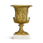 An Italian gilt-bronze model of the Medici vase, early 19th century