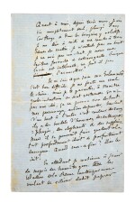 FLAUBERT. Lettre autographe signée à Théophile Gautier, Jeudi 27 janvier [1859]. Lettre à propos de Salammbo.