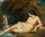 WILLIAM ETTY, R.A. | Reclining female nude by a waterfall