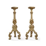 A Pair of Louis XIV Style Giltwood Torchères