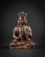 A rare lacquer gilt wood Buddha Yuan dynasty | 元 漆金木雕佛坐像
