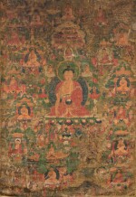 A thangka depicting Jataka tale, Tibet, 17th century | 西藏 十七世紀 佛本生故事唐卡 設色布本