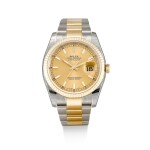 ROLEX  |  DATEJUST, REFERENCE 116233,  A STAINLESS STEEL AND YELLOW GOLD WRISTWATCH WITH DATE AND BRACELET, CIRCA 2017