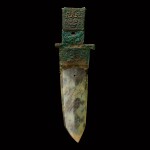 A jade ge and archaic bronze haft Shang dynasty | 商 青銅柄玉戈      