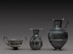 Three Etruscan Bucchero-Ware Vessels, 7th/6th Century B.C.