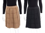 TWO CAMEL HAIR AND WOOL SKIRTS, CHANEL