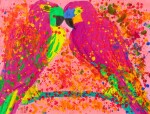 Walasse Ting 丁雄泉 | Two parrots  雙鸚鵡 