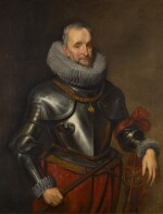 Portrait of Ambrogio Spinola, 1st Marquess of Los Balbases (1569-1630), three-quarter length, wearing a breastplate and the collar and badge of the Order of the Golden Fleece, a Field Marshal's baton in his right hand