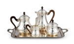 A silver-plated tea and coffee set, Puiforcat, 20th century | Service à thé et café en métal argenté, Puiforcat, XXe siècle