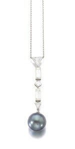 NATURAL PEARL AND DIAMOND NECKLACE, CARTIER