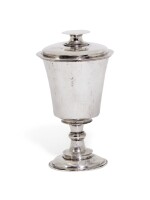 A small Elizabeth I silver communion cup and cover, maker’s mark a terrestrial globe (Jackson’s P. 97), London, 1568