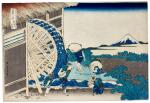 Katsushika Hokusai (1760-1849) | Waterwheel at Onden (Onden no suisha) | Edo period, 19th century